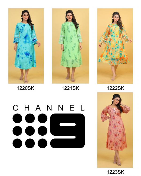 Channel 9 Series 1220SK To 1223SK Digital Printed Long Kurtis